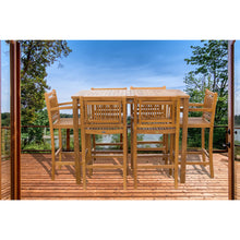 Teak Wood Maldives Bar Stool With Arms - Chic Teak