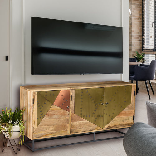 Mozaic Recycled Mango Wood Cabinet