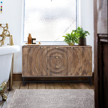 Tuku Recycled Mango Wood Bathroom Linen Cabinet with 2 doors