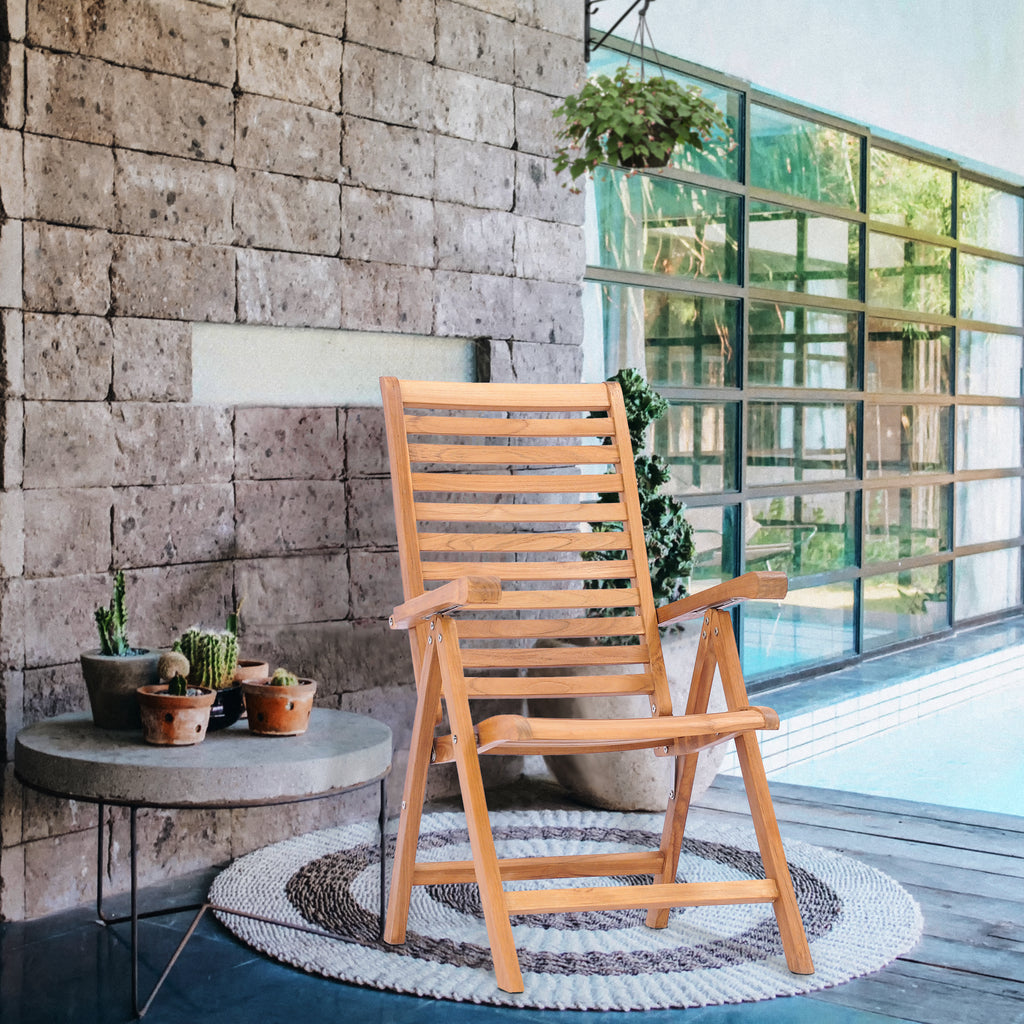 Teak Wood Italy Reclining Chair by Chic Teak only $527.75