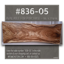 Suar Live Edge Slab Freestanding Bar with Shelf, 98 Inch (choice of table tops)