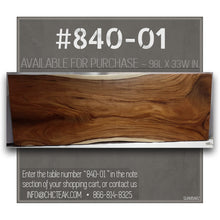 Suar Live Edge Slab Freestanding Bar with Shelf, 98 Inch (choice of table tops)