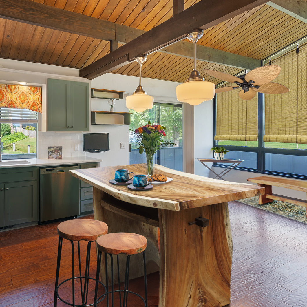 Suar Live Edge Slab Freestanding Bar with Shelf, 59 Inch (choice of table tops)