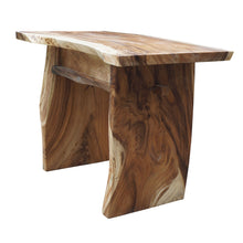 Suar Live Edge Slab Freestanding Bar with Shelf, 59 Inch - Chic Teak