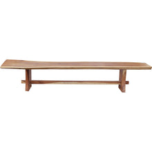 Suar Live Edge Slab Backless Bench approximately 98" long - Chic Teak