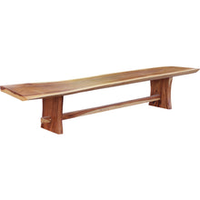 Suar Live Edge Slab Backless Bench, Approximately 118" Long - Chic Teak