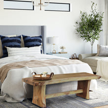 Suar Live Edge Slab Backless Bench approximately 59" long