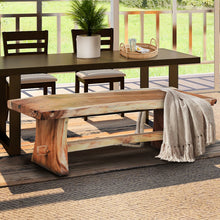 Suar Live Edge Slab Backless Bench approximately 59" long