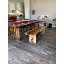 Suar Live Edge Slab Backless Bench approximately 71" long