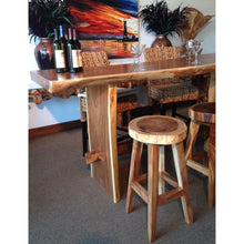 Suar Live Edge Unique Slab Bar Table, 118" - Chic Teak