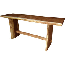 Suar Live Edge Unique Slab Bar Table, 98 Inch - Chic Teak