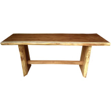 Suar Live Edge Unique Slab Bar Table, 98 Inch - Chic Teak