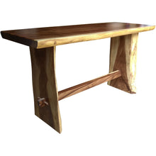 Suar Live Edge Unique Slab Bar Table, 79 Inch - Chic Teak
