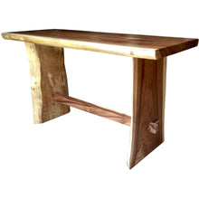 Suar Live Edge Unique Slab Bar Table, 79 Inch - Chic Teak