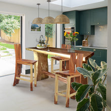 Suar Live Edge Unique Slab Bar Table, 79 Inch (choice of table tops)