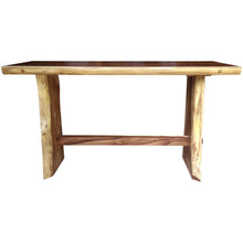 Suar Live Edge Unique Slab Bar Table, 79 Inch - Chic Teak