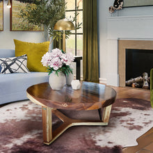 Suar Live Edge Round Coffee Table - 40 inch