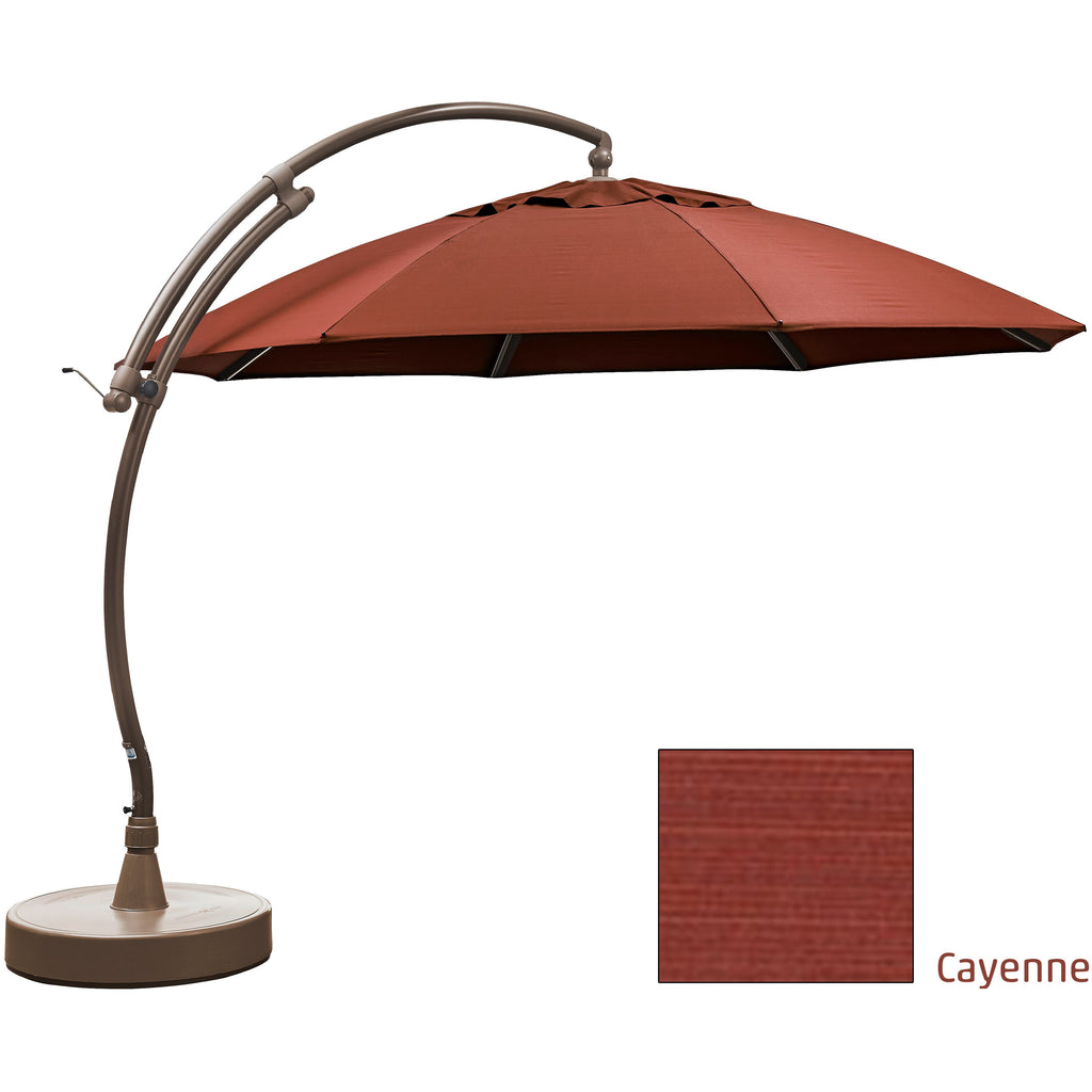 adjustable umbrella patio garden su Sun Garden 13 Ft. Easy Sun Cantilever Umbrella and Parasol, the Original from Germany, Cayenne Canopy with Bronze Frame by Chic Teak only $1,999.00