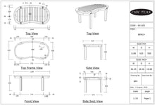 Teak Wood Peanut Coffee Table