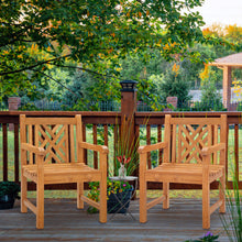 Teak Wood Chippendale Arm Chair