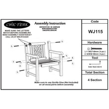 Teak Wood Chippendale Arm Chair