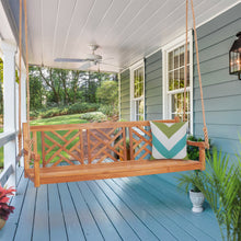 Teak Wood Chippendale Triple Swing