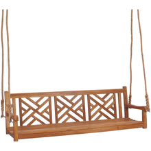 Teak Wood Chippendale Triple Swing