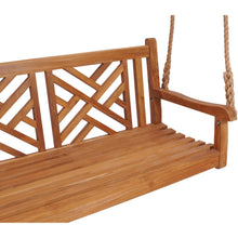 Teak Wood Chippendale Triple Swing