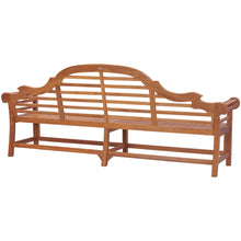 Teak Wood Lutyens Quadruple Bench, 8 Foot