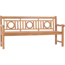 Teak Wood Triple-O Bench, 6 Foot
