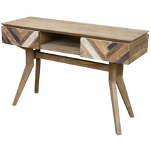 Recycled Teak Wood Brux Art Deco Console Table / TV Stand - Chic Teak