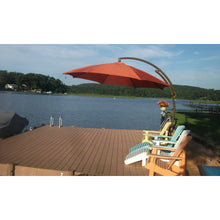 Sun Garden 13 Ft. Cantilever Umbrella and Parasol, the Original from Germany, Heather Color Canopy with Bronze Frame - Chic Teak