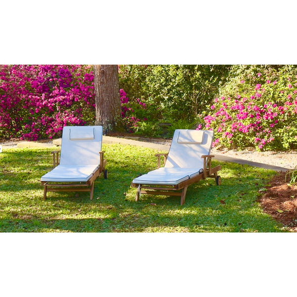 Relax in Style with Chic Teak Loungers