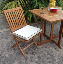 Teak Wood Hatteras Square Folding Patio Table, 35 Inch