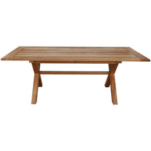 Teak Wood Cross Indoor/Outdoor Dining Table 87" x 40"