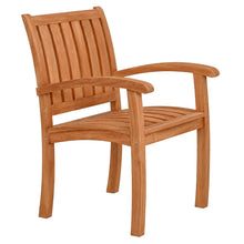 Teak Wood Abaco Dining Chair with Arms - Chic Teak