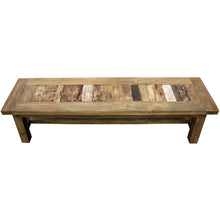 Recycled Teak Wood Castello Backless Bathroom Bench, 63 inch