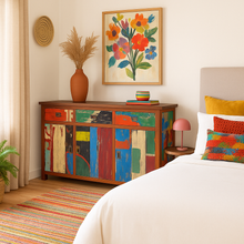 Marina del Rey Buffet with 3 Doors and 3 Drawers Made from Recycled Teak Wood Boats - 63" Wide