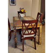 Marina del Rey Rectangular Dining Table Made From Recycled Teak Wood Boats, 55 X 35 Inches