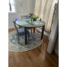 Marina del Rey Round Dining Table made from Recycled Teak Wood Boats, 48 inch - Chic Teak