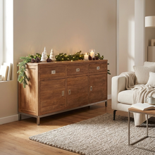 Recycled Teak Wood Stella Buffet with 3 drawers and 3 doors