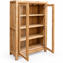 Recycled Teak Wood Singola Bathroom Linen Cupboard - Chic Teak