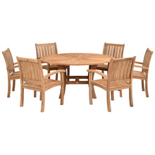 Teak Wood Sun Dining Table, 59 Inch