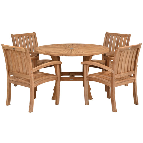 7 Piece Teak Wood Dining Set including 47