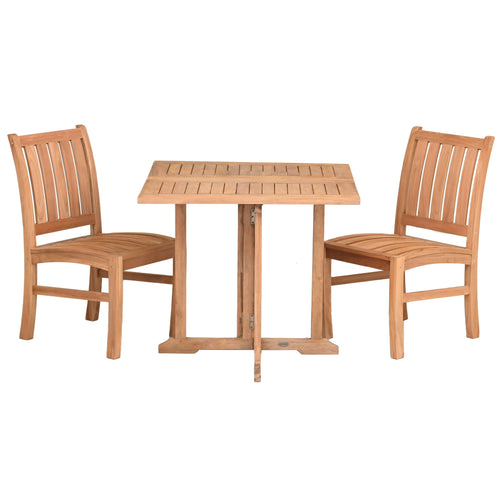 3 Piece Teak Wood Dining Set Including 35