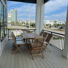 9 Piece Teak Wood Miami Patio Dining Set with Rectangular Extension Table, 2 Folding Arm Chairs and 6 Folding Side Chairs