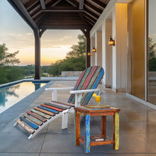 Adirondack Chair Including Footstool Made From Recycled Teak Wood Boats