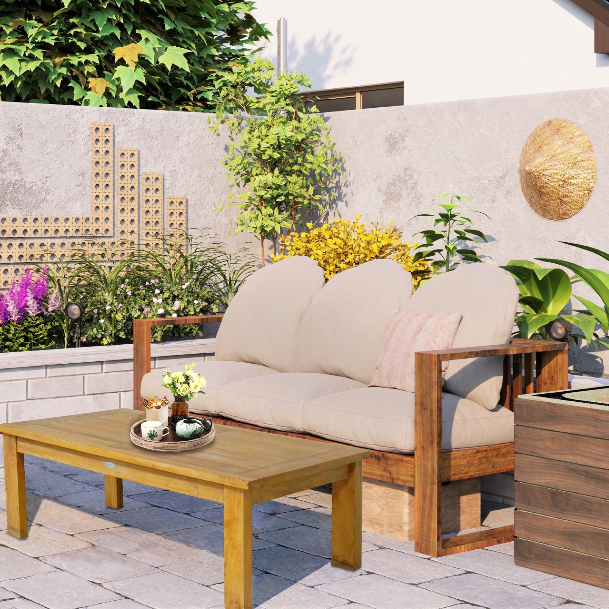 Teak Wood San Diego Rectangular Coffee Table by Chic Teak only 460.42