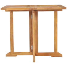 Teak Wood Hatteras Square Folding Patio Table, 35 Inch