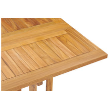 Teak Wood Hatteras Square Folding Patio Table, 35 Inch